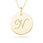 Initial N Pendant in 14K Yellow Gold