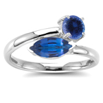 1.26 Cts Tanzanite Ring in 14K Yellow Gold