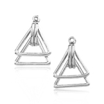 Double-Triangle Earring Jacket Mounting in 14K White Gold