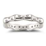 0.20-0.25 Cts  SI2 - I1 clarity and I-J color Diamond Eternity Ring in 14K White Gold