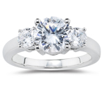 2.00 Cts Cts Diamond Three Stone Ring in 18K White Gold