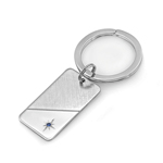 Sapphire Key Ring in Sterling Silver