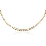 Womens Fancy Braided Necklace in 14K Two Tone Gold